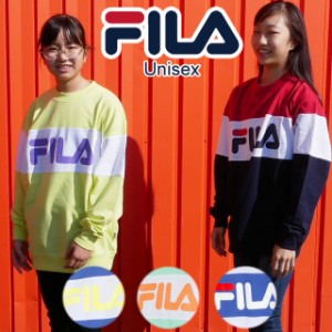 送料無料 メンズ レディース ユニセックス 男女兼用 ジュニア 長袖 フィラ FILA FM5169  キリカエトレーナー フード トップス スエット