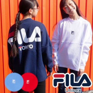 メール便送料無料 メンズ レディース ユニセックス 男女兼用 ジュニア Tシャツ フィラ FILA FM5172 TOKYO  キリカエプリントロンT　長袖 