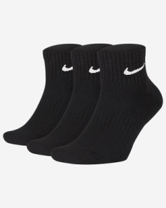 メンズ レディース ユニセックス ジュニア 靴下 ナイキ NIKE SX7667 3P 010 エブリデイ クッション アンクル ショートソックス 3足セット