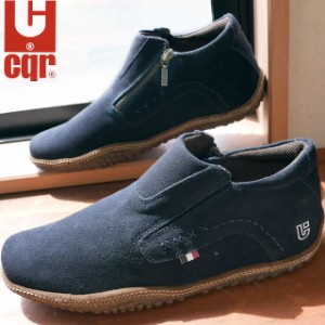 送料無料 メンズ スニーカー 人気 流行 定番 conqueror FOGGY SUEDE カジュアルシューズ フォギー スエード サイドジップ ミッドカット 