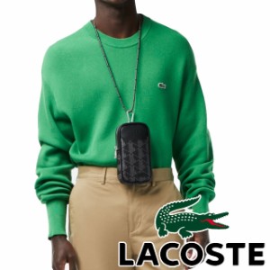 送料無料 メンズ レディース SS 春夏 新作 春新作 夏新作 スマホポーチ 人気 流行 定番 2023 LACOSTE NH4135 BLACK ラコステ スマホホル