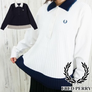 送料無料 長袖 レディース FW 秋冬 新作 秋新作 冬新作 人気 流行 定番 2023 FRED PERRY F7246 フレッドペリー トップス ニット プリーツ