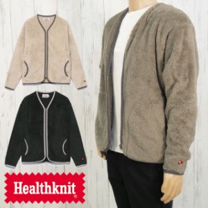 送料無料 長袖 メンズ レディース FW 秋冬 新作 秋新作 冬新作 人気 流行 定番 2023 Health Knit 55003 ヘルスニット フリースカーディガ