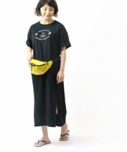 カーキ Tシャツワンピース サイドスリットワンピースSIDE SLIT ONEPIECE “21” kha:ki MIL-19SOP78A  2019春夏 送料無料    レディース 