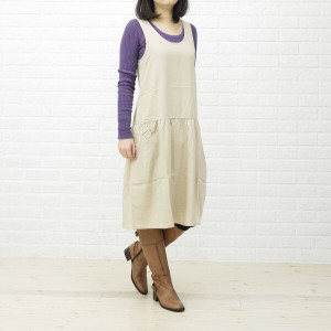 mao made(マオメイド)レーヨン ギャザー ノースリーブワンピース・291317-1201202    レディース 女性 誕生日プレゼント ギフト 正規品 