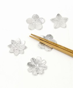 ノウサク 箸置 「花ばな」5ヶ入り 能作/NOUSAKU CHOPSTICK-F-5 国内正規品  