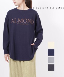 ストックアンドインテリジェンス ロングTシャツ ロゴプリントチュニック スリットカットソー STOCK&INTELLIGENCE 63173 国内正規品 