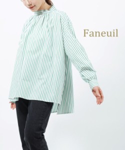 ファヌル バックボタンシャツ ストライプシャツ FANEUIL F-6322302 国内正規品 2022秋冬新作 送料無料