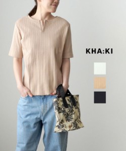 カーキ 2WAYカットソー リブカットソー 2WAY US RIB TOP kha:ki MIL-19SCS161 国内正規品 2019春夏新作 メール便可能商品[M便 5/5]