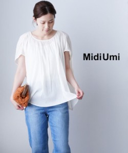 ミディウミ 楊柳ブラウス ワイドプルオーバー Midi-Umi 2-738110 国内正規品 2020春夏新作 送料無料