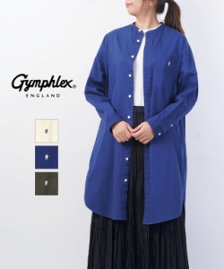 ジムフレックス ツイルバイオウォッシュ シャツワンピース BAND COLLAR SHIRT DRESS Gymphlex GY-G0064BIT 国内正規品 2024春夏新作 送料