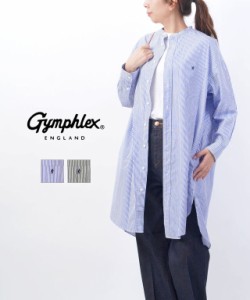 ジムフレックス バンドカラー シャツワンピース BAND COLLAR SHIRT DRESS Gymphlex GY-G0064MGS 国内正規品 2024春夏新作 送料無料