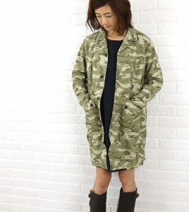 kha:ki(カーキ)コットン カモフラージュ コート・MIL-13FJK33C-1571402    レディース 女性 誕生日プレゼント ギフト 正規品 新品 