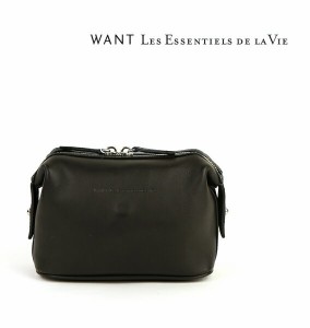 WANT Les essentiels de la Vie(ウォントレスエッセンシャルデラヴィ) レザースクエアスモールポーチ・56-10-10-10704・    レディース 