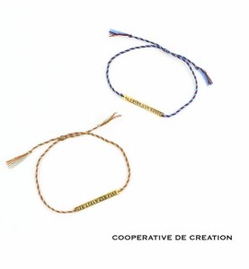 COOPERATIVE DE CREATION(コーペラティブ ドゥ クレアシオン) ゴールド刻印プレートメッセージ ブレスレット・ILET-GDMI    レディース 