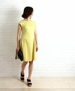 Dress apt.(ドレスアプト) ポリエステル綿キャップスリーブワンピース・16489・1991601    レディース 女性 誕生日プレゼント ギフト 正