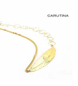 CARUTINA(カルティナ) 羽モチーフネックレスゴールド・6036-60・1211601【メール便可能商品】[M便 1/5]    レディース 女性 誕生日プレゼ