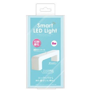 スマートLEDライト LED3801 6W チップ型 LED ライト スクエアアーチ型 自動タイマー付 ハンド フット ジェル ネイル スピーディー 硬化 