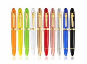 JINHAO 正規輸入品　ジンハオ 159 万年筆 水性ペン　両用式万年筆 ネジ式万年筆 ぺん 太軸 金属ペン M型　中太字 中字ペン 159 クリップ