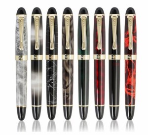 JINHAO 正規輸入品　ジンハオ X450 万年筆 水性ペン　両用式万年筆　握りやすい　ぺん　金属ペン M型　中太字ペン X450