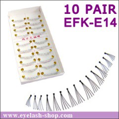 EFK-E14  つけまつげ 人気 ナチュラル ハロウィン 成人式 バレンタイン つけまつ毛セット つけまつげキット 10ペアー入り 透明ワイヤー 