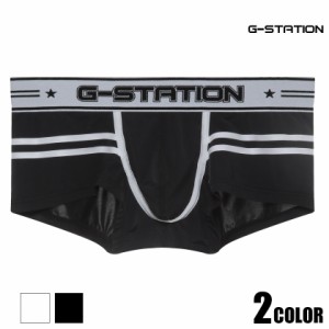 【G-Station/ジーステーション】superTES ナンバリング＆スポーティライン メンズボクサーパンツ メンズ 男性下着 タグレス 透け モノク