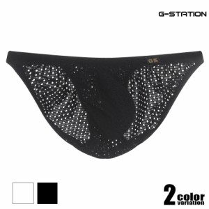 G-Station/ジーステーション 立体縫製 ストレッチメッシュ ミニビキニ メンズ 男性下着 タグレス フルバック マイクロビキニ