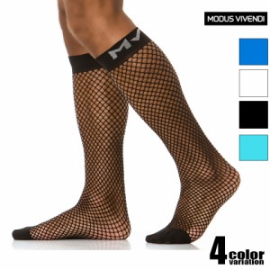 ModusVivendi/モダス ビベンディ  Fishnet Socks カラー シースルーソックス メッシュ 網目メッシュ 透け 靴下 メンズ