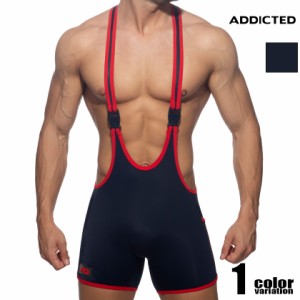 ADDICTED/アディクティッド RAINBOW TAPE WRESTLING SUIT サイドレインボーレスリングウェア レスリングウェア型インナー　男性下着　メ