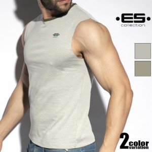 EScollection/イーエス・コレクション SHORT SLEEVES T-SHIRT タンクトップ　袖なし　ノースリーブ　スリーブレス　メンズ　ファッション