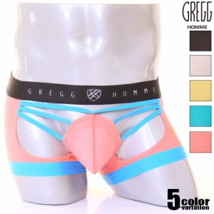 ボクサーパンツ メンズ GreggHomme/グレッグ・オム SLINGSHOT BOXER BRIEF セクシーカット シースルー ボクサーパンツ　男性下着　メンズ