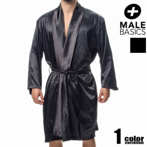 MaleBasics/メイルベーシックス サテン　ユニセックスローブ　男女兼用 バスローブ 寝巻 パジャマ　部屋着 ルームウェア　メンズ　リラッ