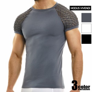 ModusVivendi/モダス ビベンディ Hole T-Shirt 半袖　クルーネック Tシャツ　半袖　メンズ　ファッション　トップス