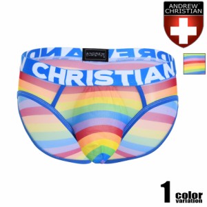 AndrewChristian/アンドリュークリスチャン DOORBUSTER! Pride Sheer Mesh Brief w/ Almost Naked オルモストネイキッド レインボー フル