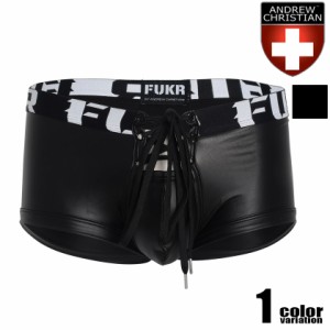 AndrewChristian/アンドリュークリスチャン FUKR Lace Up Boxerレースアップボクサー 編み上げ フェイクレザー  男性下着 メンズ　メンズ