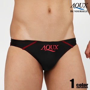 AQUX/アックス Splash Wave "Black" スイムウェア ビキニブリーフ型 メンズ水着 海水パンツ 海パン 男性水着 ビーチウェア AQUX 競パン a