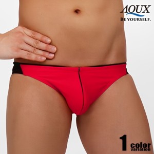 AQUX/アックス Power Net Swim "Red" ビキニブリーフ型 メンズ水着 海水パンツ 海パン 男性水着 ビーチウェア AQUX 競パン aqux