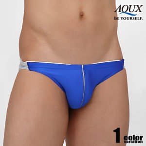 AQUX/アックス Power Net Swim "Blue" ビキニブリーフ型 メンズ水着 海水パンツ 海パン 男性水着 ビーチウェア AQUX 競パン aqux