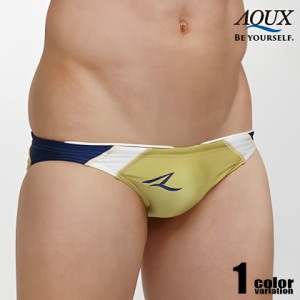 AQUX/アックス Short Rise Splash "Gold" スイムウェア ビキニブリーフ型 メンズ水着 海水パンツ 海パン 男性水着 ビーチウェア AQUX 競