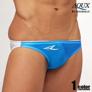 AQUX/アックス Simple Sheer "Blue" スイムウェア ビキニブリーフ型 メンズ水着 海水パンツ 海パン 男性水着 ビーチウェア AQUX 競パン a