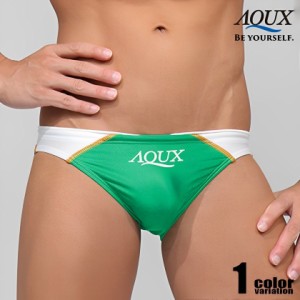 AQUX/アックス Splash Wave "Green" スイムウェア ビキニ型 メンズ水着 海水パンツ 海パン 男性水着 ビーチウェア AQUX 競パン aqux