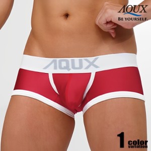 ボクサーパンツ メンズ AQUX/アックス Nano Boxer "Red" ボクサーパンツ 男性下着 メンズ パンツ セクシー aqux