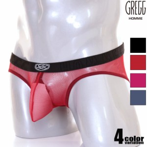 メンズビキニ ブリーフ GreggHomme/グレッグ・オム PLEEZ ME BRIEF メッシュ ビキニブリーフ 男性下着　メンズ　パンツ フルバック メッ