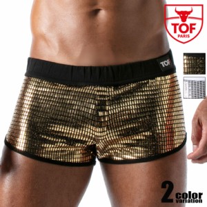 TOF PARIS/Trends Of Friends Star Mini-Shorts Gold スパンコール 光沢 ショートパンツ 短パン  一分丈メンズ