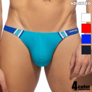 ADDICTED/アディクティッド MESH MINI THONG メッシュ ミニTバック 立体縫製 ローライズ Tバック　男性下着　メンズ　パンツ　セクシー