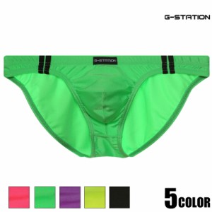 【G-Station/ジーステーション】競泳水着風 水着系生地 ビキニ フルバック メンズ 男性下着 立体縫製 タグレス スポーティ