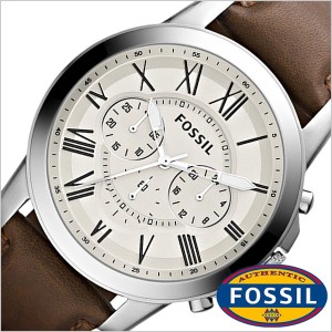 フォッシル腕時計 FOSSIL時計 FOSSIL 腕時計 フォッシル 時計 グラント GRANT メンズ/ホワイト FS4735