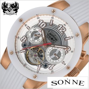 ゾンネ腕時計 SONNE時計 SONNE 腕時計 ゾンネ 時計 ハオリ HAORI PRODUCED メンズ/ホワイト H017PG-WH