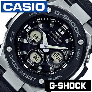 CASIO 腕時計 カシオ 時計 Gショック 防塵 ジースチール G-SHOCK G-STEEL メンズ ブラック シルバー GST-W300-1AJF