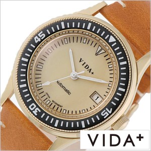 ヴィーダプラス時計 VIDA+腕時計 VIDA+ 腕時計 ヴィーダ プラス 時計 ヘリテージ Heritage メンズ 男性 夫 アイボリー VD-45918-LE-BR